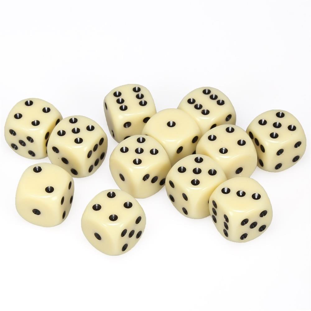 Chessex Opaque 16mm D6 Dice Block (12-Dice)