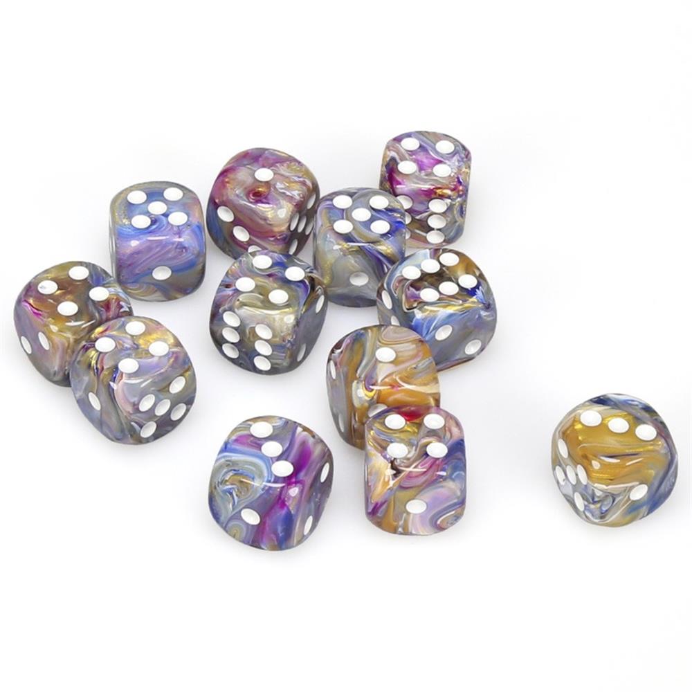 Chessex Festive 16mm D6 Dice Block (12-Dice)