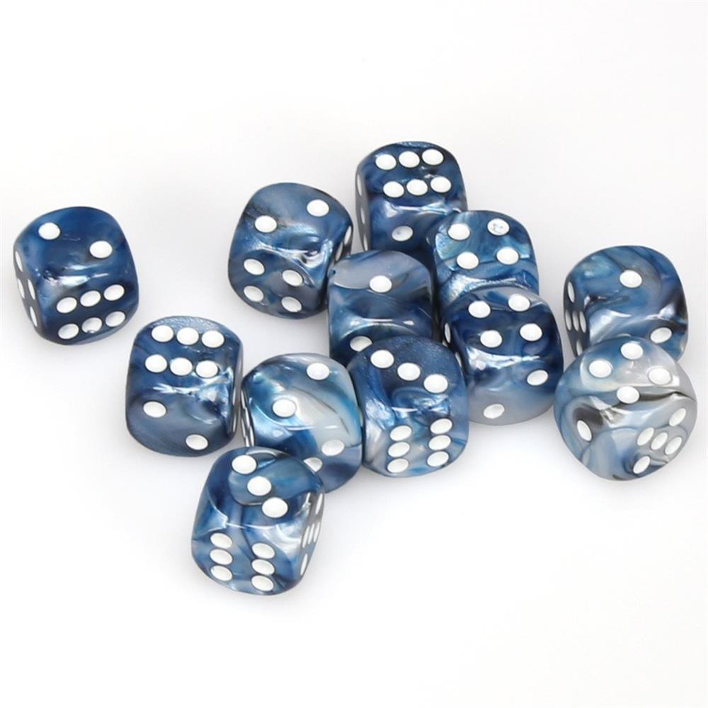 Chessex Lustrous 16mm D6 Dice Block (12-Dice)