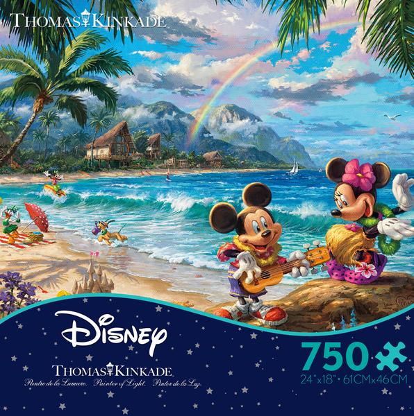 Thomas Kinkade Disney - Mickey and Minnie in Hawaii 750 pc Puzzle