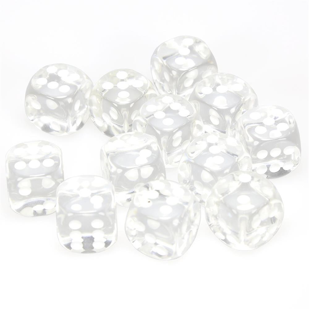 Chessex Translucent 16mm D6 Dice Block (12-Dice)