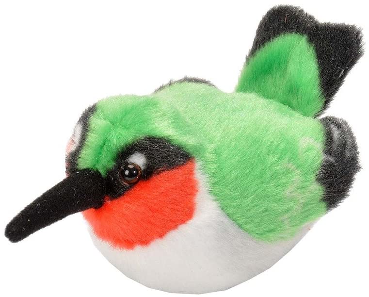 Aububon Plush: Ruby Throat Hummingbird 5"