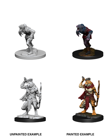 D&D Nolzur's Marvelous Unpainted Miniatures: W11 Wererat & Weretiger