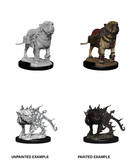 D&D Nolzur's Marvelous Unpainted Miniatures: W11 Mastiff & Shadow Mastiff