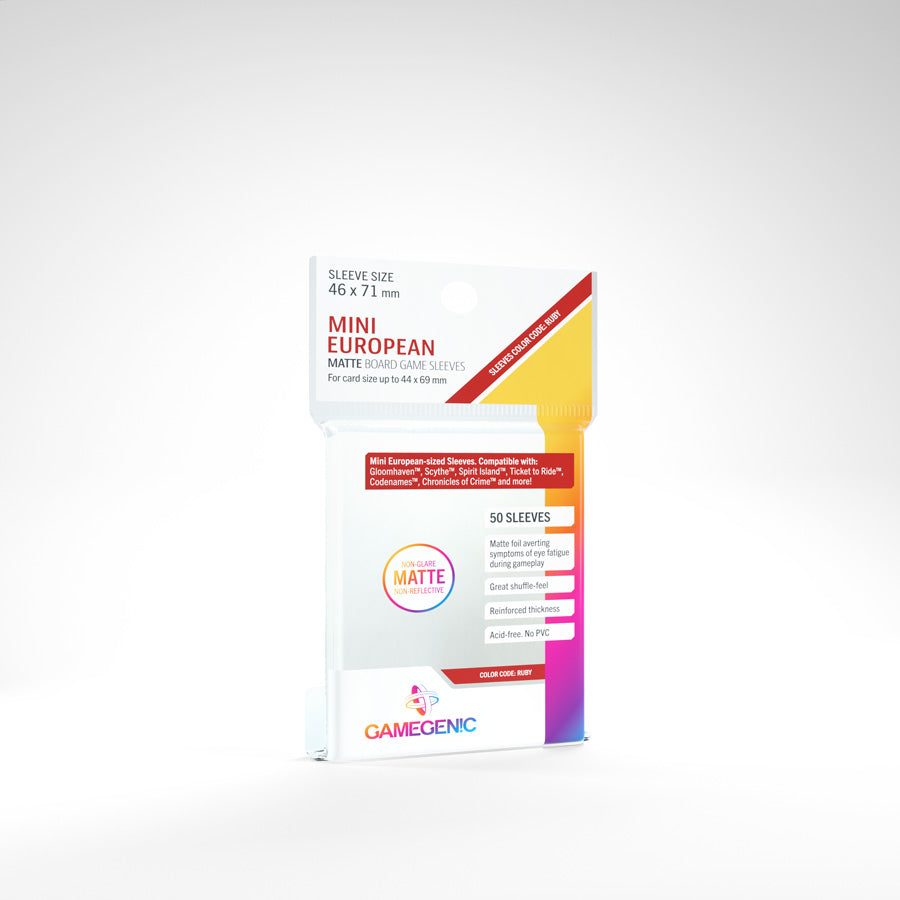 Gamegenic Matte Board Game Sleeves: Mini European