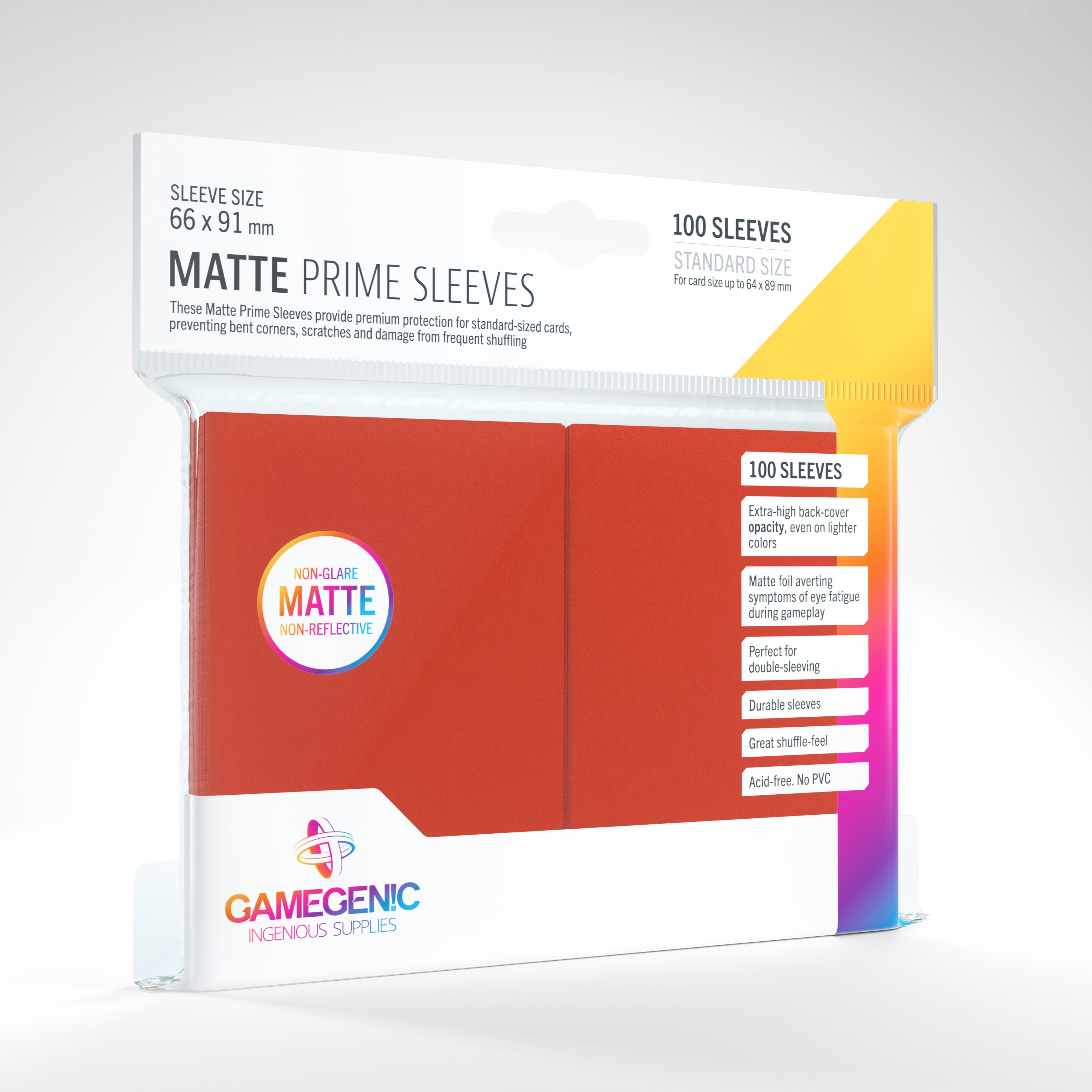 Gamegenic Matte Prime Sleeves (100 pack)