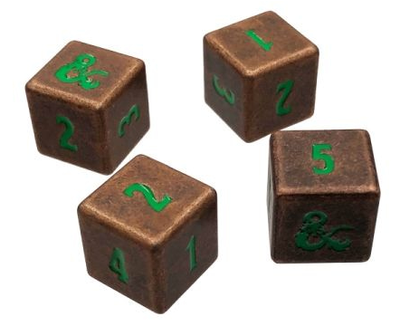 Heavy Metal Dice - Fall 2021 (Feywild Copper and Green) d6 Set