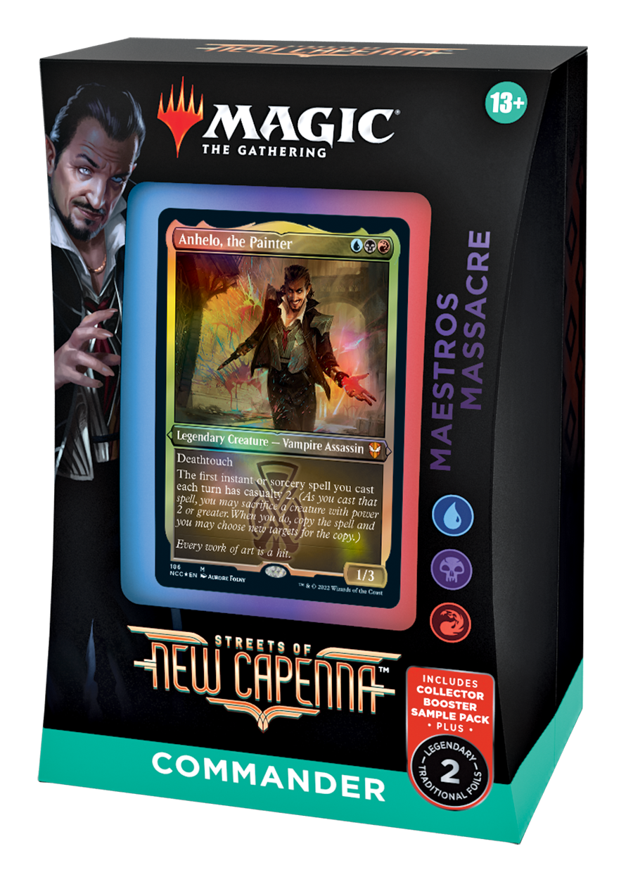 Streets of New Capenna - Commander Deck: Maestros Massacre + Collector Streets of New Capenna - Commander Deck: Maestros Massacre + Collector