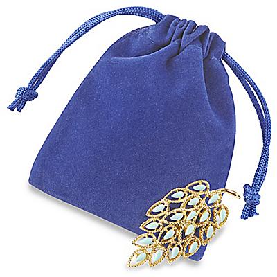 Velvet Pouches: 3 x 4" - Blue