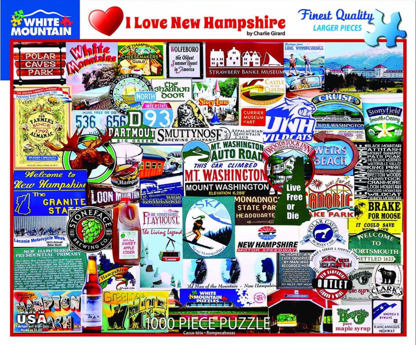 I Love New Hampshire (1000 pc puzzle)