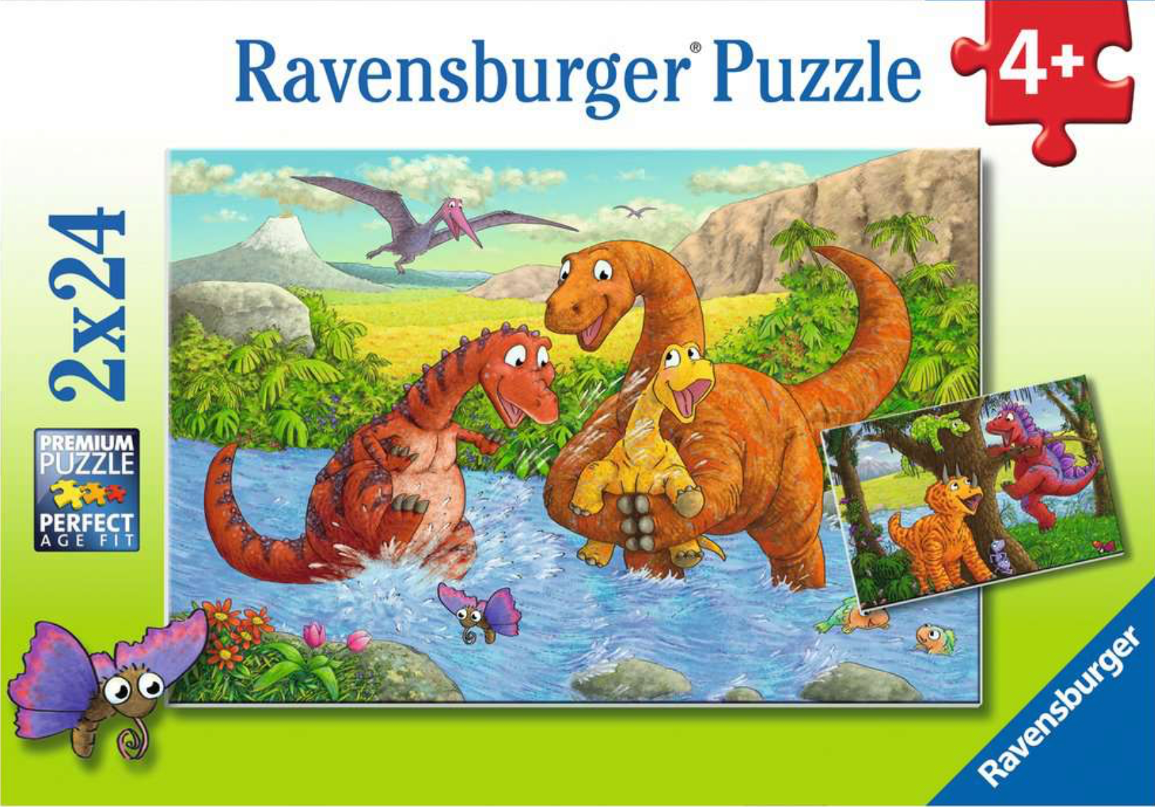 Dinosaurs at Play 2 x 24 pc Puzzle Dinosaurs at Play 2 x 24 pc Puzzle