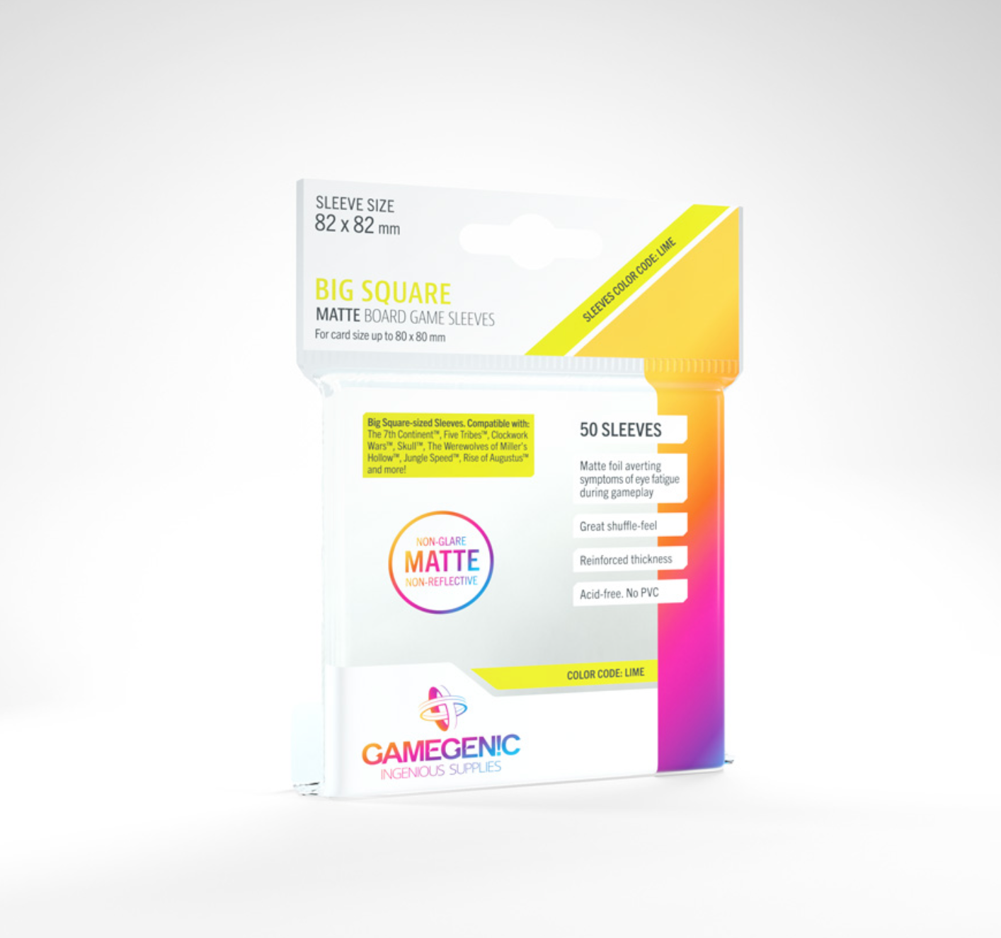 Gamegenic Matte Board Game Sleeves: Big Square