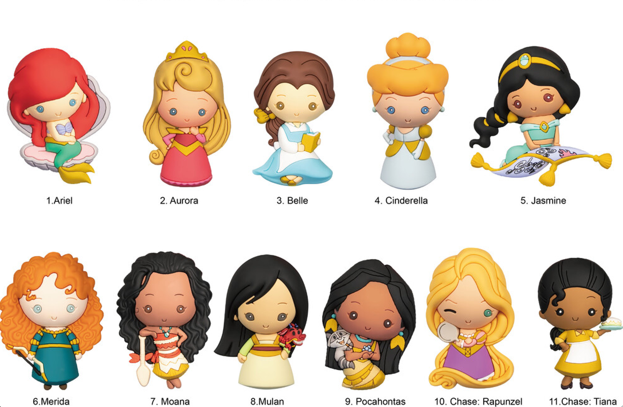 3D Foam Figural Collectible Bag Clip - Disney Ultimate Princess Celebration (Assorted Styles)
