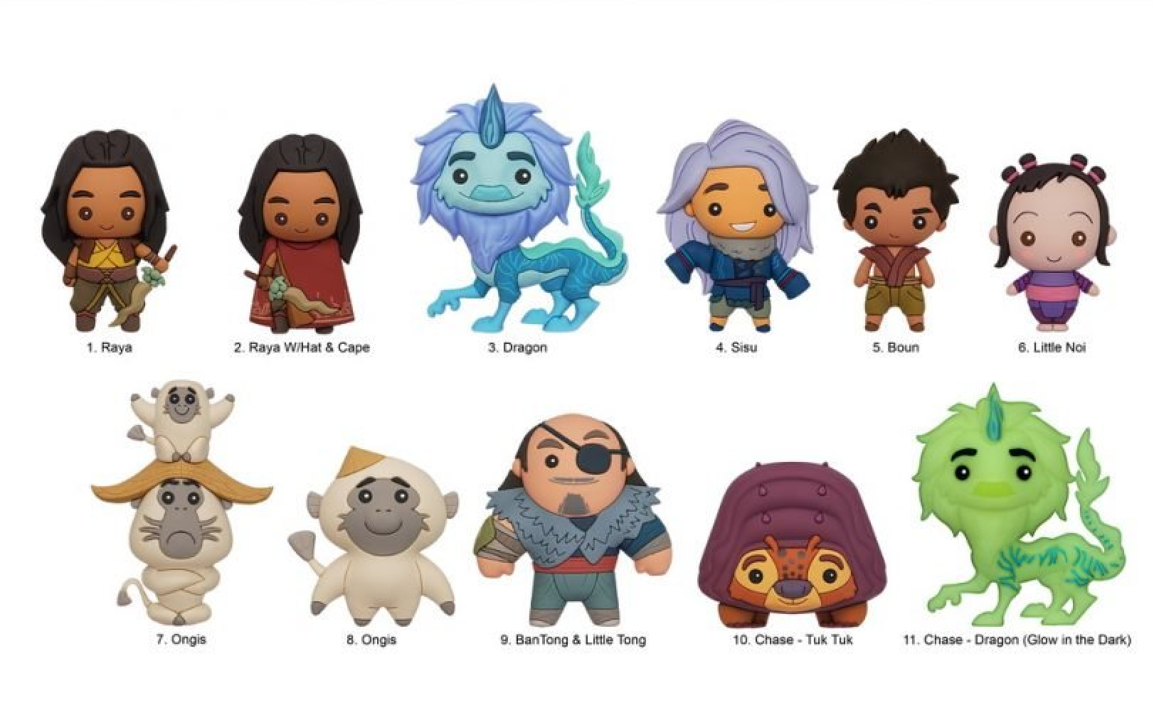 3D Foam Figural Collectible Bag Clip - Raya and The Last Dragon (Assorted Styles)