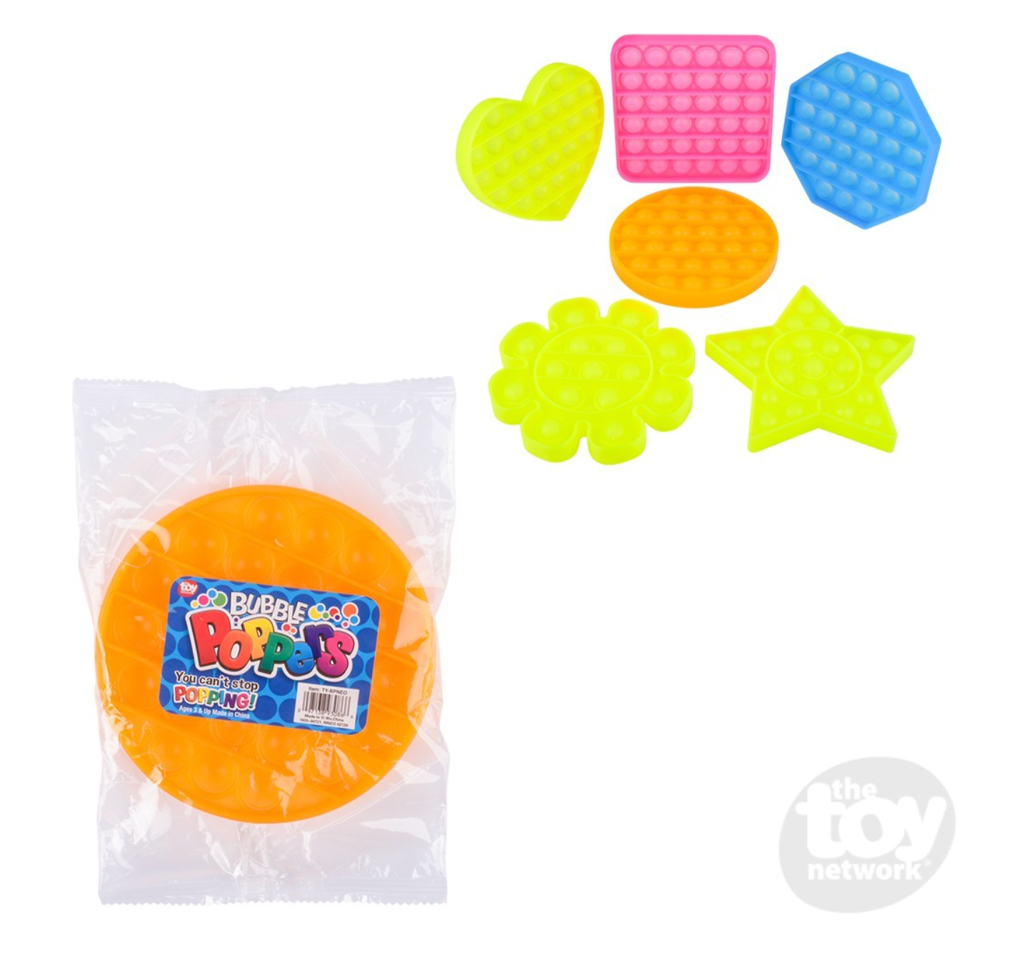 5" Neon Bubble Poppers