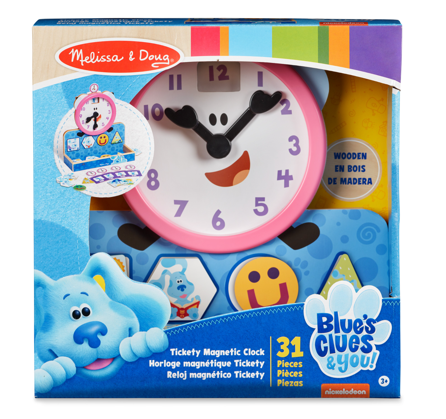 Blue's Clues & You! Wooden Tickety Tock Magnetic Clock