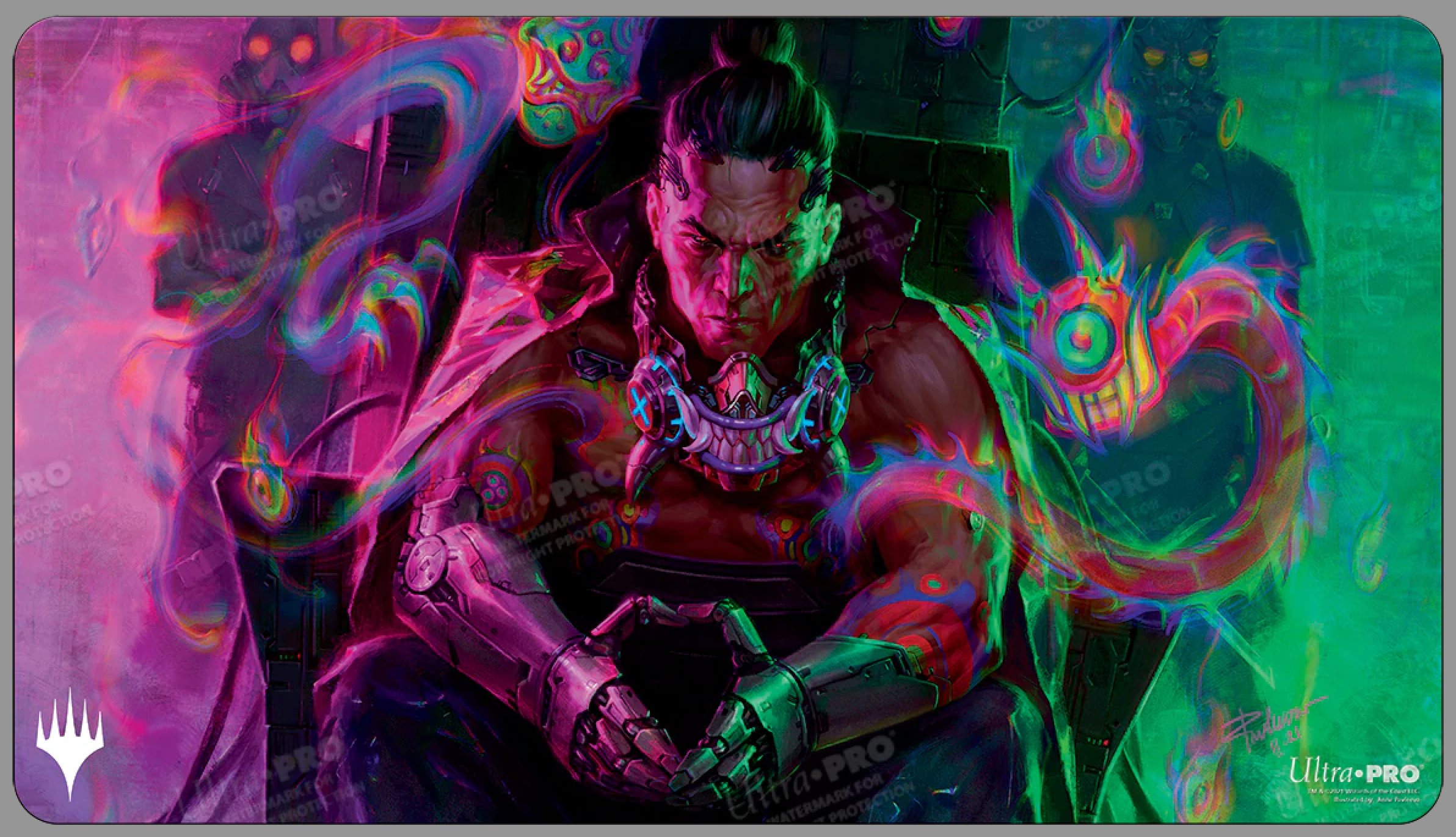 Magic the Gathering Playmat: Kamigawa Neon Dynasty - Satoru Umezawa