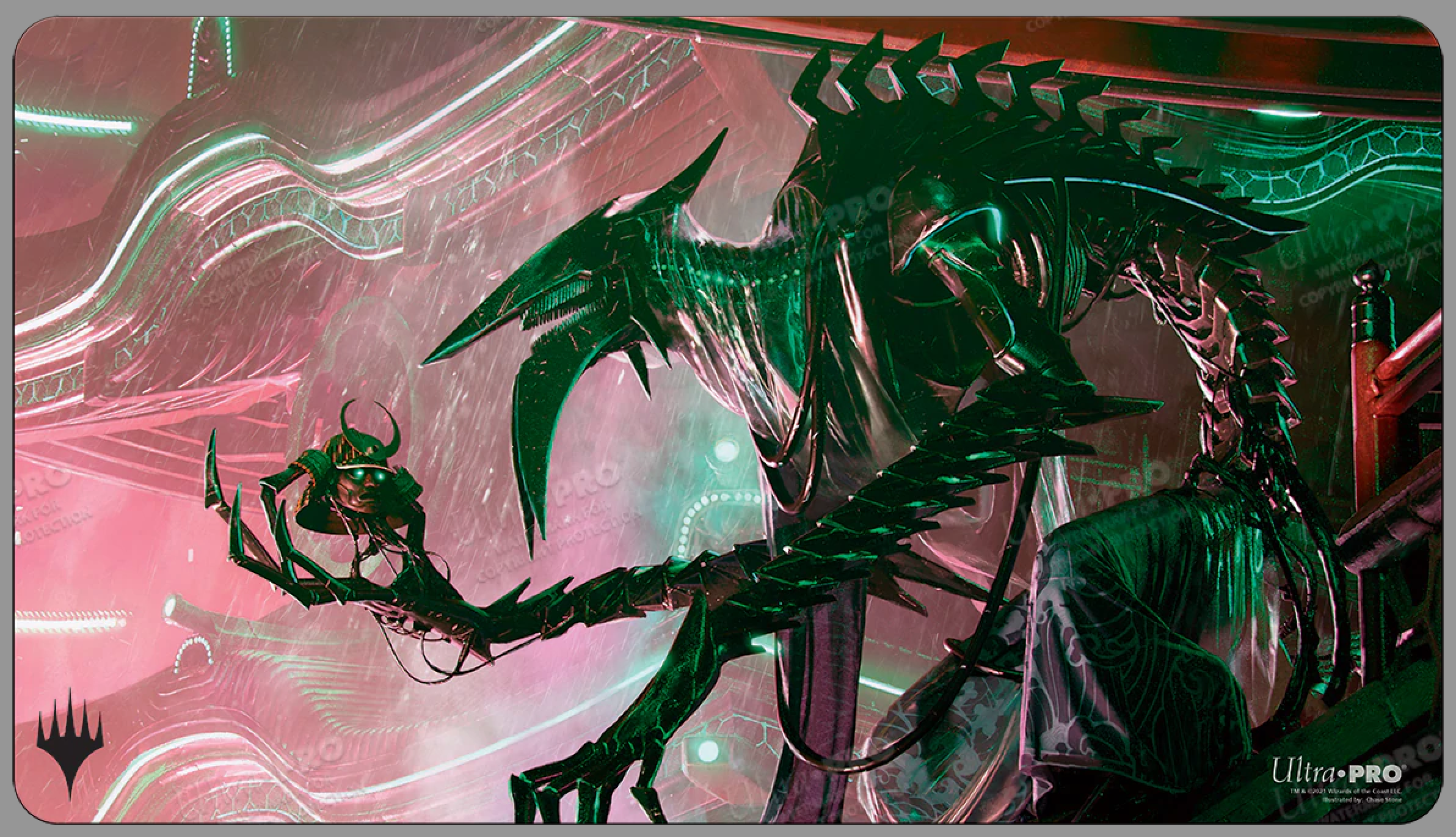 Magic the Gathering Playmat: Kamigawa Neon Dynasty - Jin-Gitaxias, Progress Tyrant
