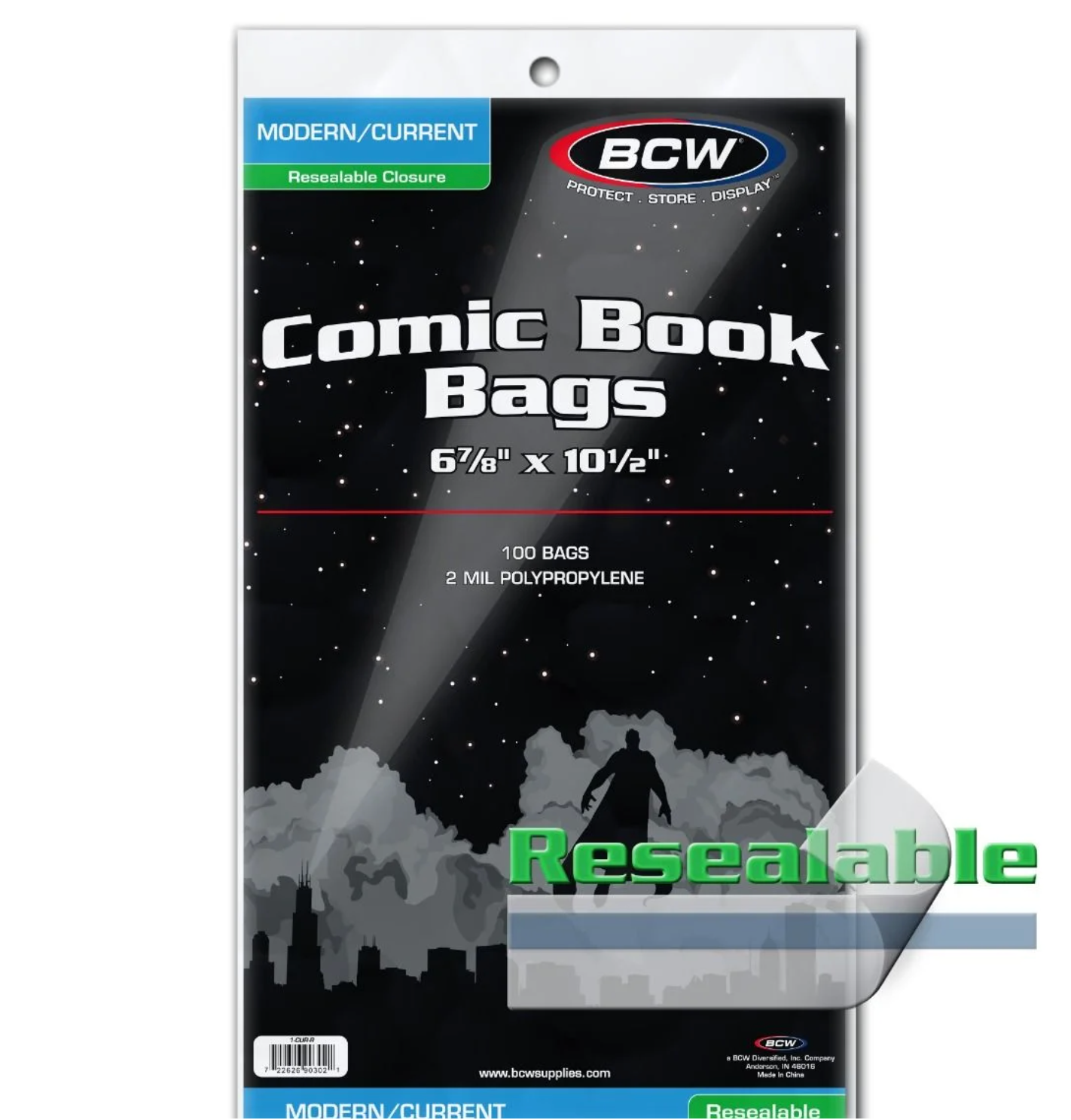 Resealable Current/Modern Comic Bags