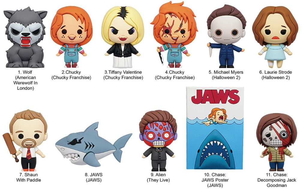 3D Foam Figural Collectible Bag Clip - Universal Horror (Vault) (Assorted Styles)