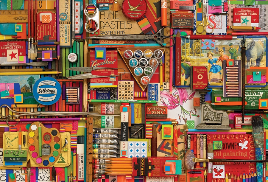 Vintage Art Supplies (2000 pc puzzle)