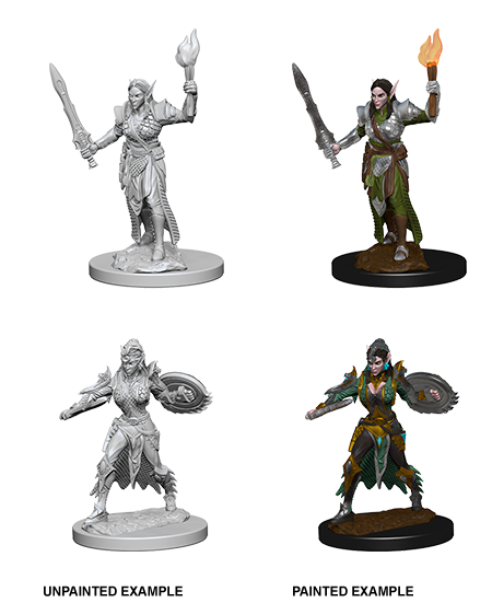 Pathfinder Deep Cuts Unpainted Miniatures: W1 Elf Female Fighter