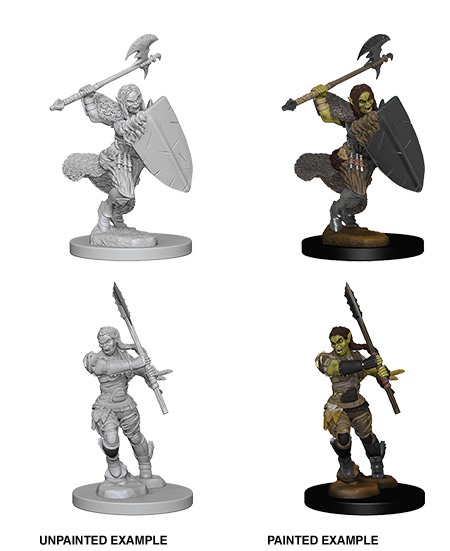 Pathfinder Deep Cuts Unpainted Miniatures: W1 Half-Orc Female Barbarian