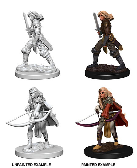 Pathfinder Deep Cuts Unpainted Miniatures: W1 Human Female Fighter