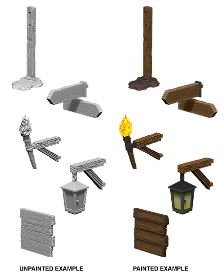 Pathfinder Deep Cuts Unpainted Miniatures: W10 Signs & Lights