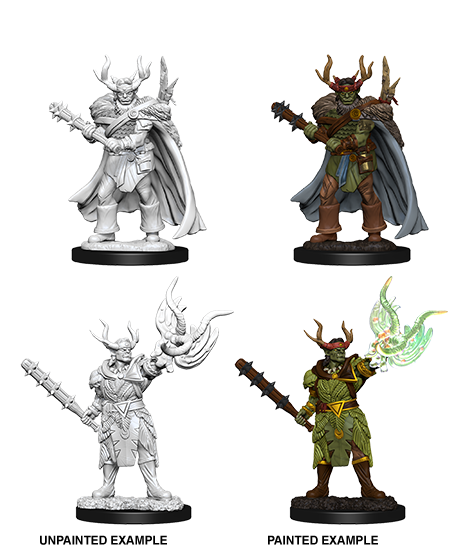 Pathfinder Deep Cuts Unpainted Miniatures: W10 Half-Orc Male Druid