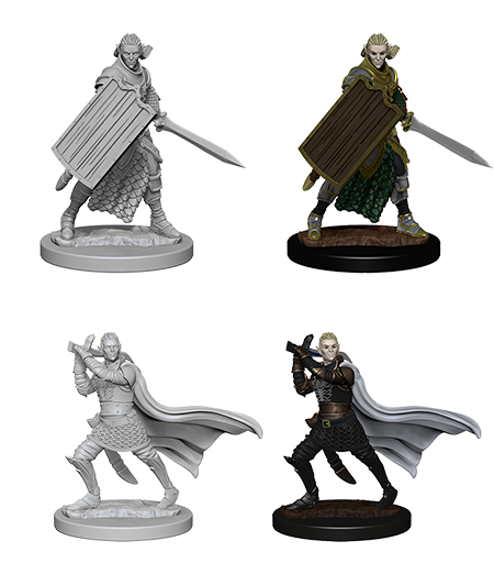 Pathfinder Deep Cuts Unpainted Miniatures: W2 Elf Male Paladin