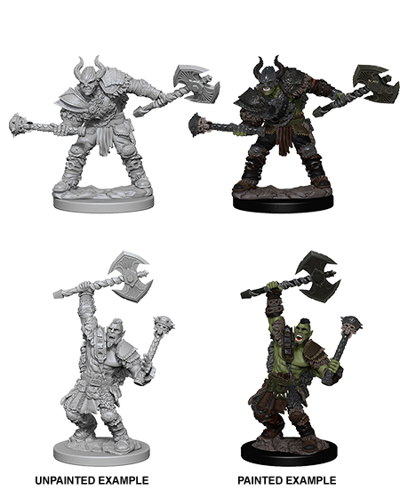 Pathfinder Deep Cuts Unpainted Miniatures: W3 Half-Orc Male Barbarian