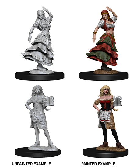 Pathfinder Deep Cuts Unpainted Miniatures: W4 Bartender/Dancing Girl