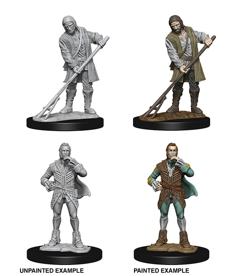 Pathfinder Deep Cuts Unpainted Miniatures: W4 Towns People (Farmer/Aristocrat)