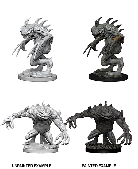 D&D Nolzur's Marvelous Unpainted Miniatures: W5 Gray Slaad & Death Slaad