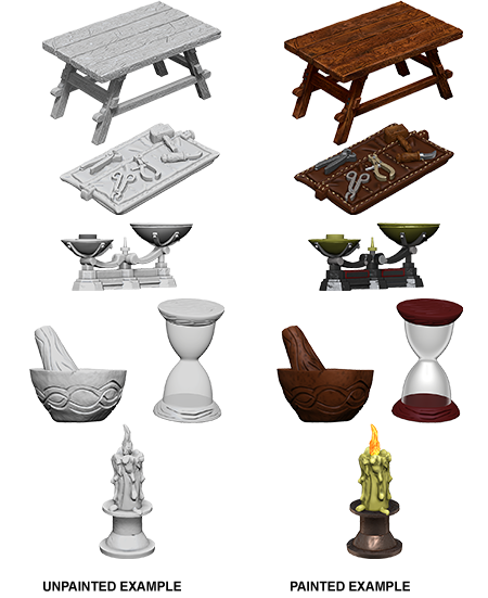 Pathfinder Deep Cuts Unpainted Miniatures: W5 Workbench & Tools