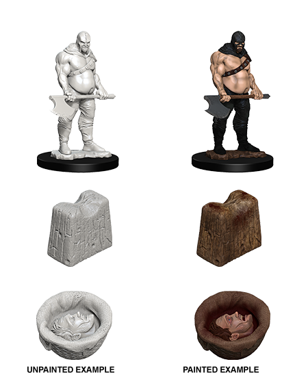 Pathfinder Deep Cuts Unpainted Miniatures: W6 Executioner & Chopping Block