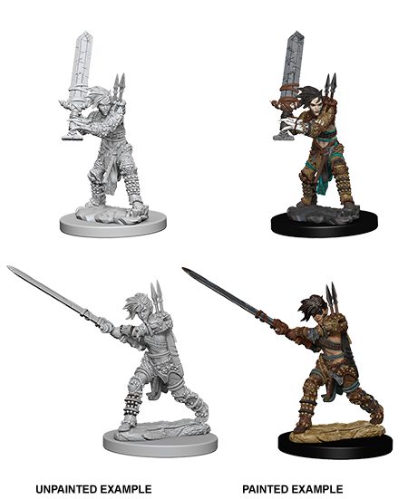 Pathfinder Deep Cuts Unpainted Miniatures: W6 Human Female Barbarian