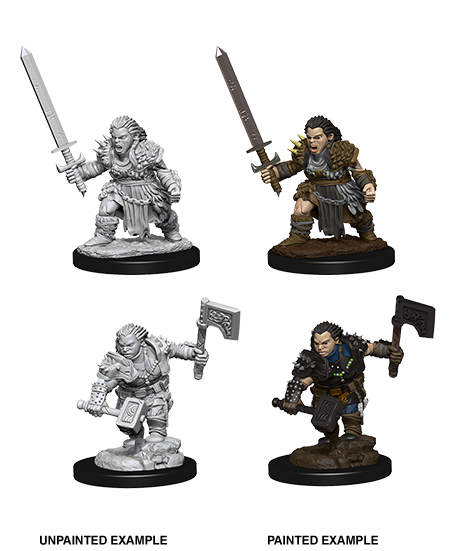 Pathfinder Deep Cuts Unpainted Miniatures: W8 Dwarf Female Barbarian