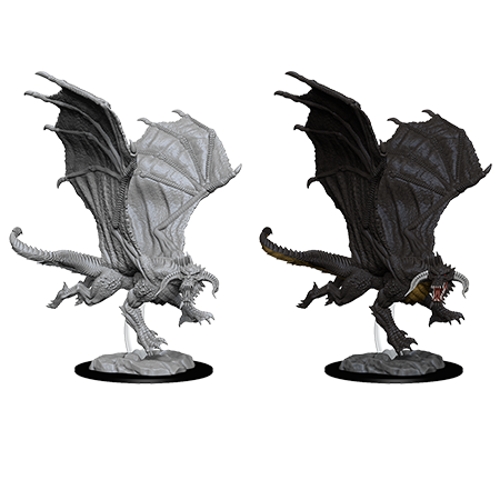 D&D Nolzur's Marvelous Unpainted Miniatures: W8 Young Black Dragon