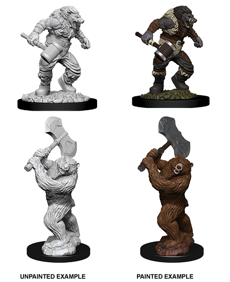 D&D Nolzur's Marvelous Unpainted Miniatures: W9 Wereboar & Werebear