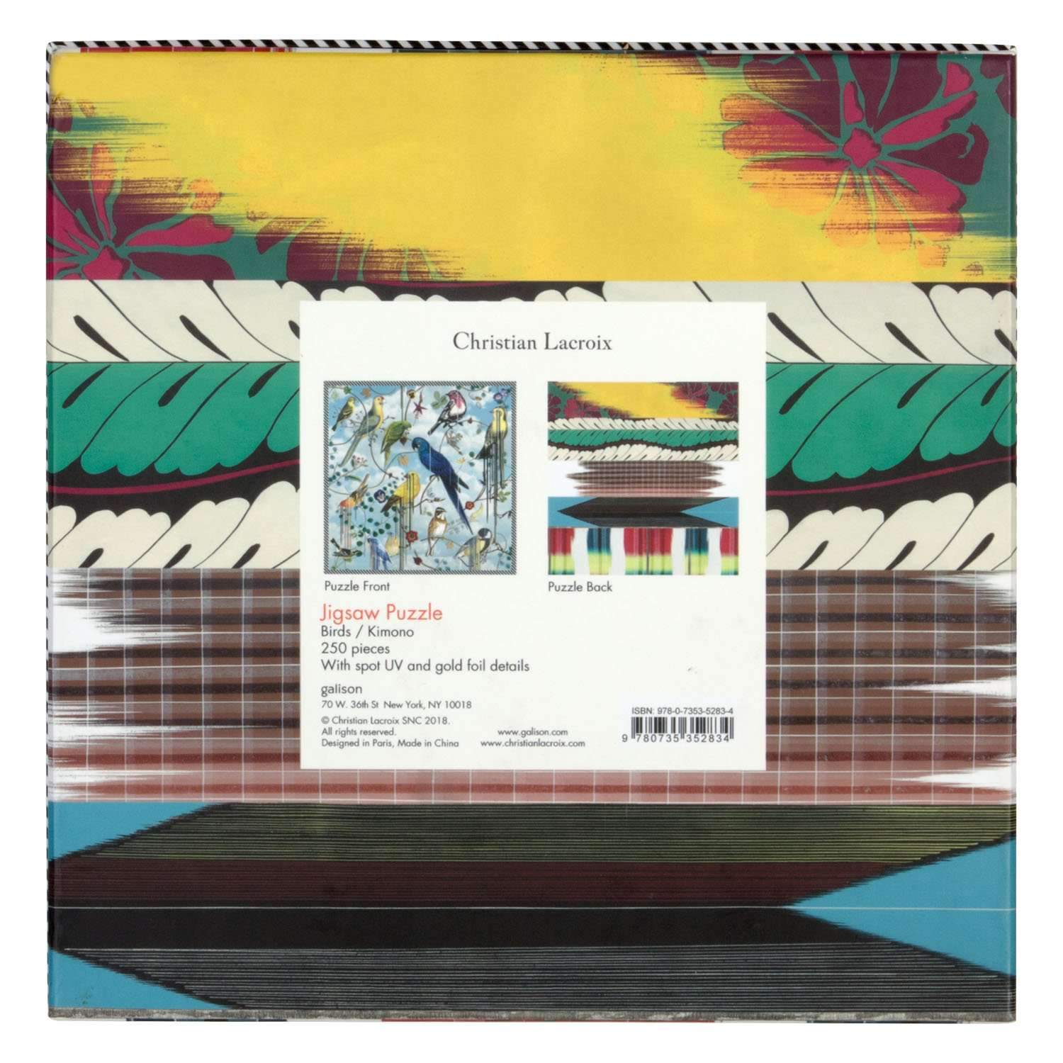 Christian Lacroix: Bird's Sinfonia 2-in-1 Double Sided Puzzle (250 pc)