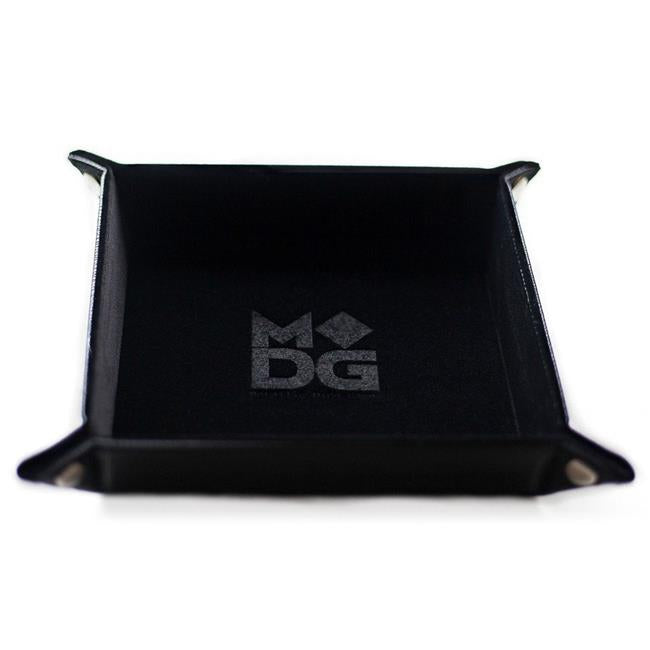 Velvet Folding Dice Tray with Leather Backing (assorted colors)