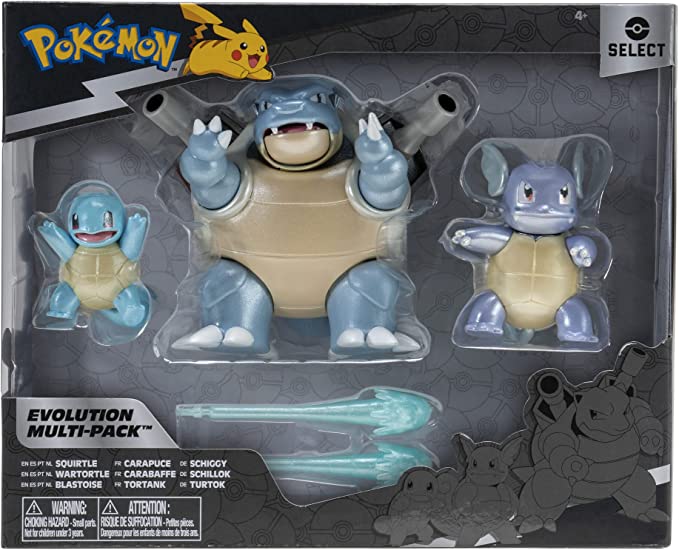 Pokemon Select Evolution 3 Pack: Squirtle, Wartortle & Blastoise