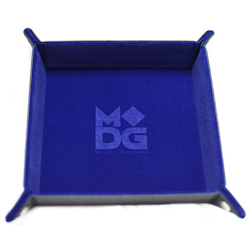 Velvet Folding Dice Tray with Leather Backing (assorted colors)