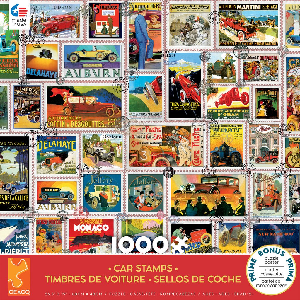 Car Stamps (1000 pc puzzle)