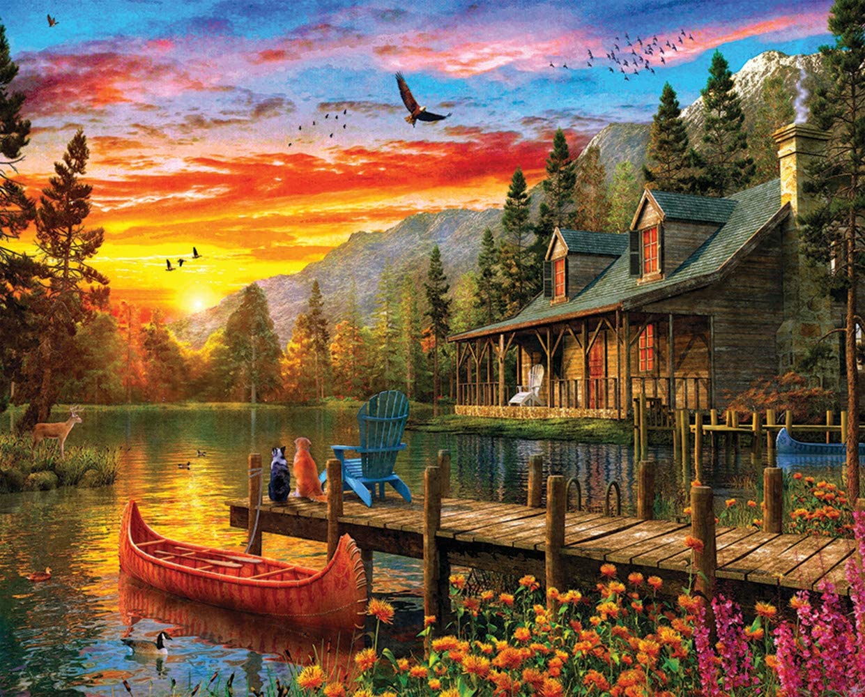 Cabin Evening Sunset (1000 pc)