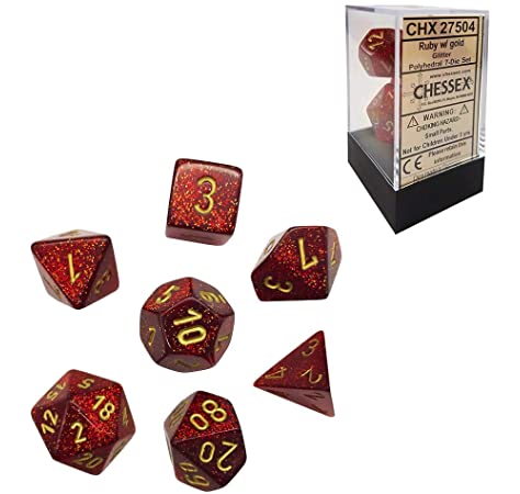 Chessex Glitter Polyhedral 7-Die Set