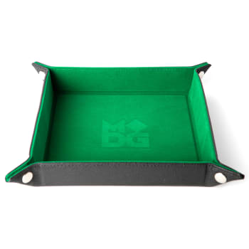 Velvet Folding Dice Tray with Leather Backing (assorted colors)
