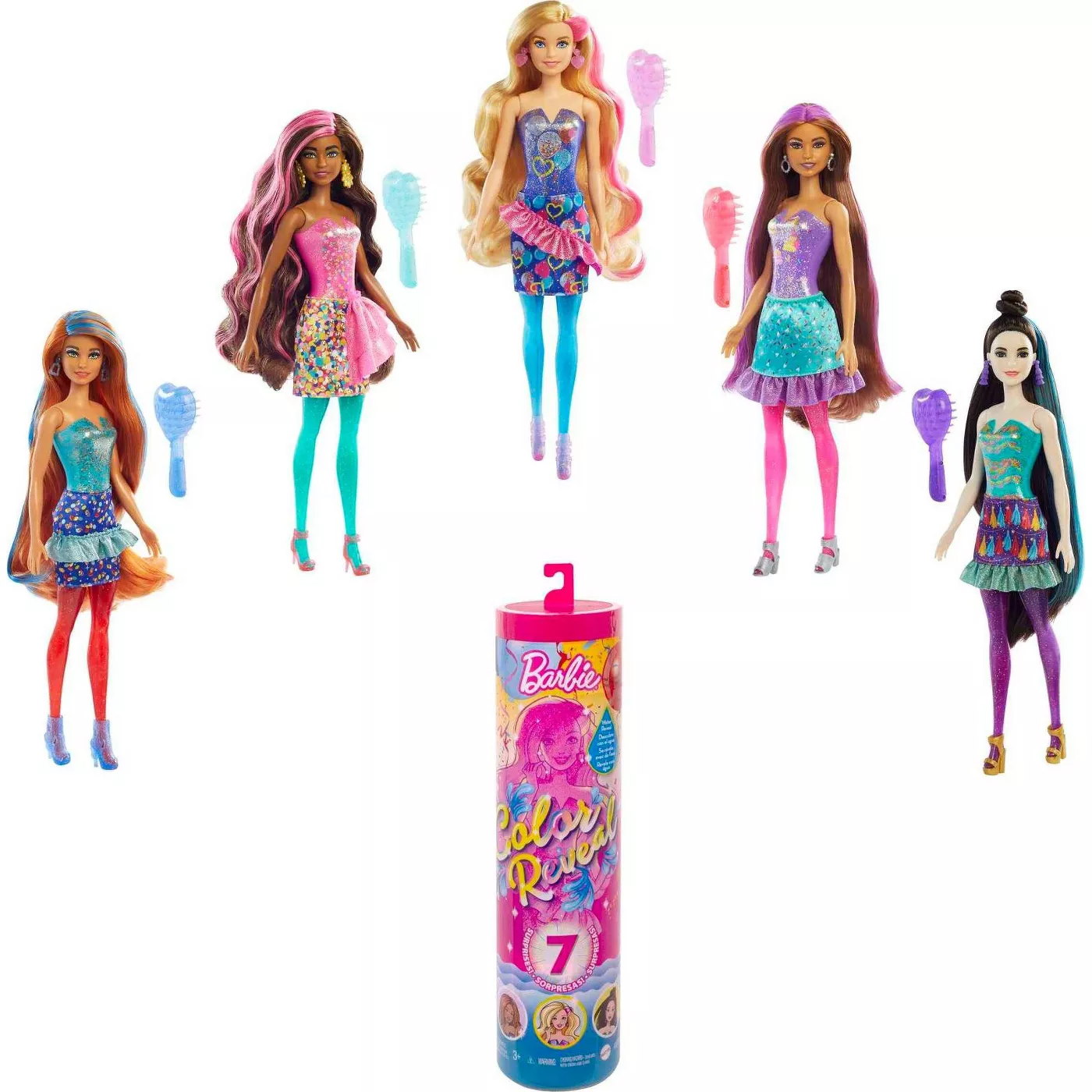 Doll Toy Videos De Barbie Color Reveal 50 Surprises Barbie Color